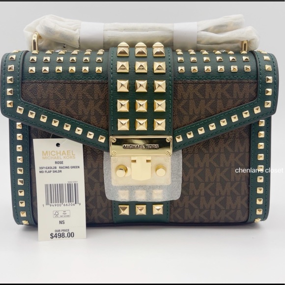 Michael Kors Handbags - 🌻NeW! Michael Kors Rose Medium Studded Shoulder Bag